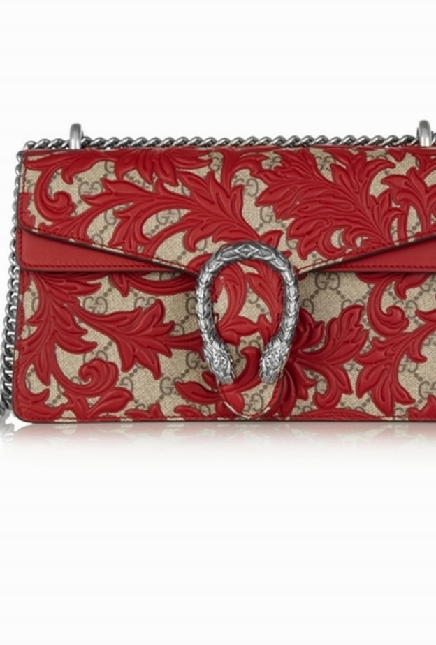 شنطة كتف بتصميم صغير وانيق من الجلد الاحمر الفارغ بتوقيع مارني Marni