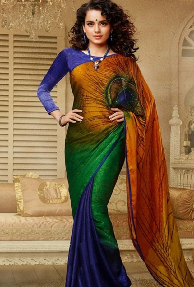 آشوريا راي متألقة باسلوب ناعم بالساري الانيق