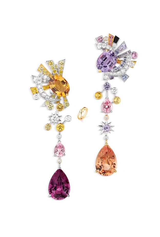 الأحجار الكريمة ترصع أجمل الأقراط المتدلية في مجموعات المجوهرات الفاخرة