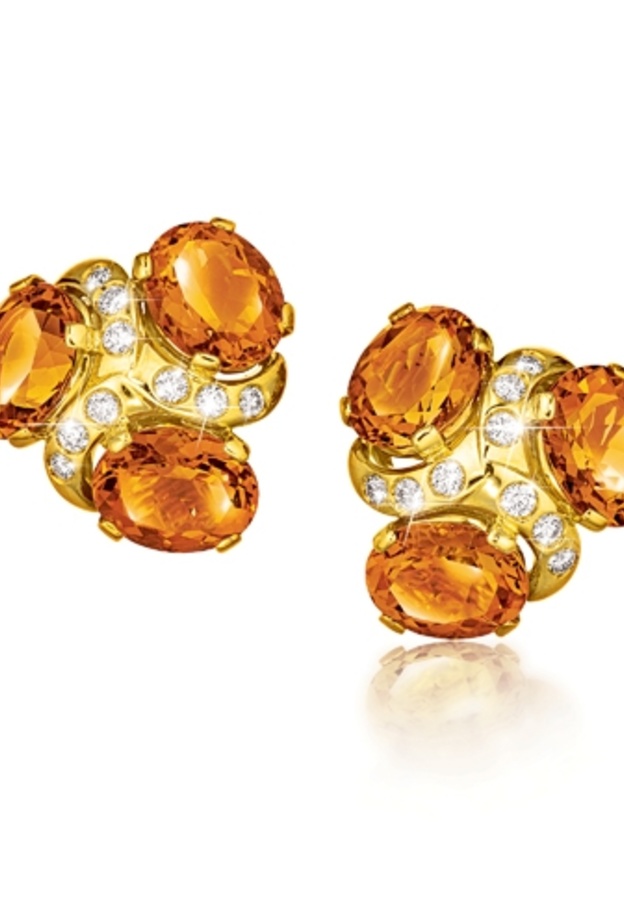 أقراط Three Stone من فيردورا Verdura