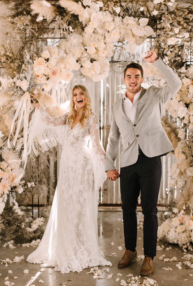 افكار ملفتة للتمتع بديكور حفل زفاف بوهيمي رائع