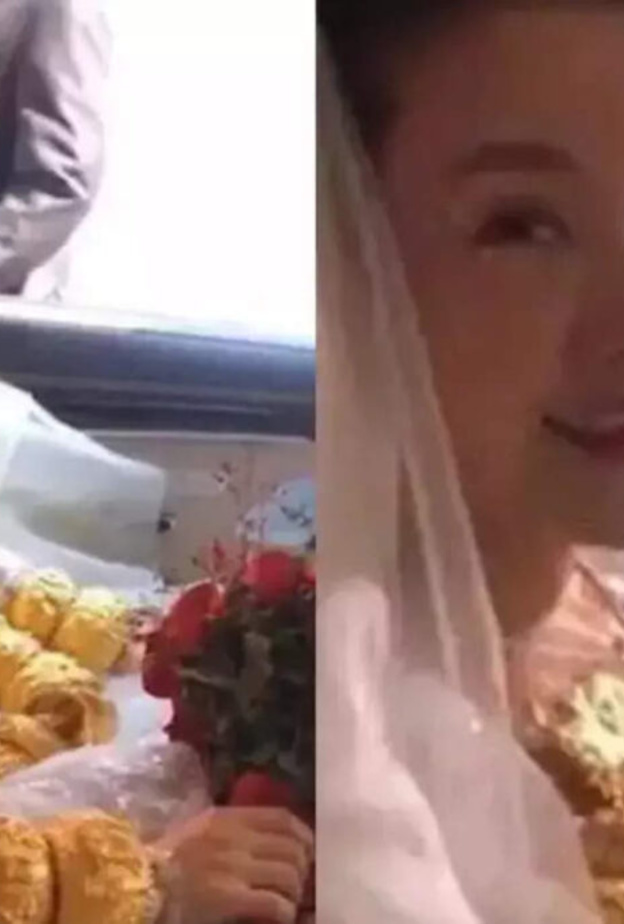 عروس صينية ترتدي ذهبًا بوزن 60 كجم في زفافها