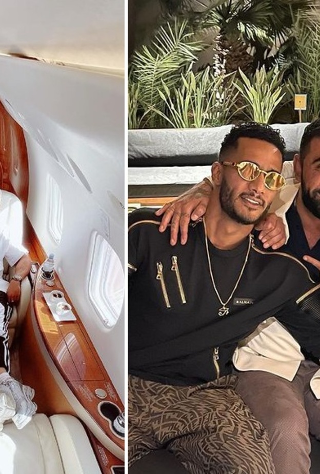 محمد رمضان يستعرض مجدداً رفاهيته في الطائرة ويصالح أحمد الفيشاوي في الجونة