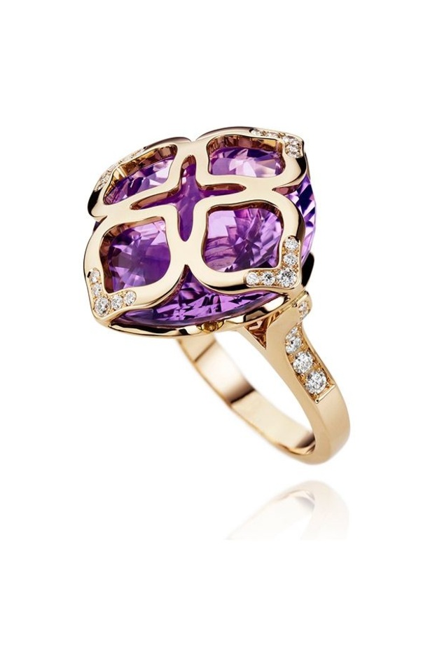 خواتم بأحجار باللون الارجواني من علامة Chopard