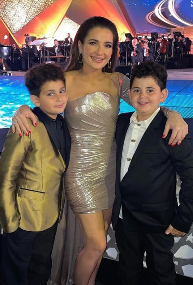 أبناء أصالة نصري يدعمونها في حفلها بدار الأوبرا 