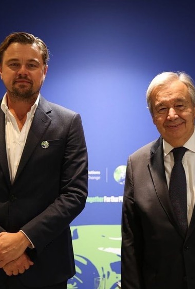 ليوناردو دي كابريو يلتقي بالأمين العام للأمم المتحدة