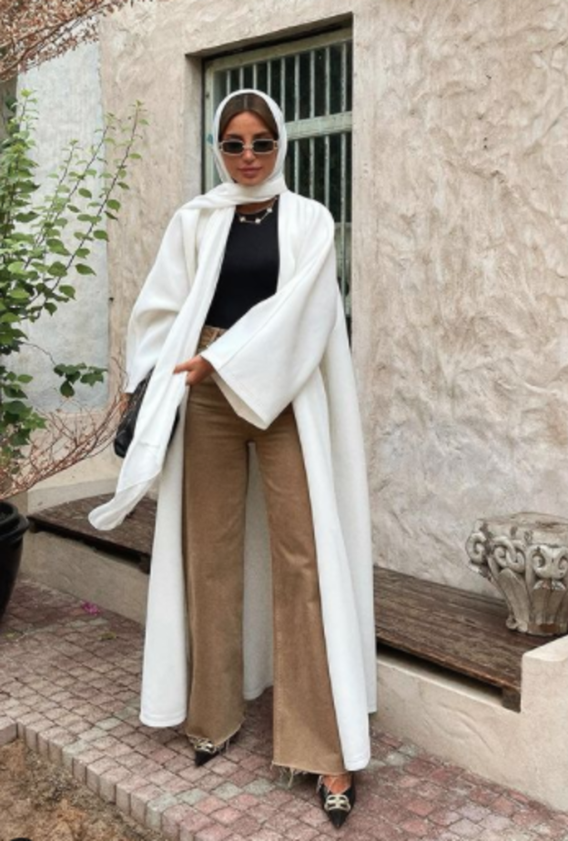 اطلالات انيقة بلمسات عصرية للمحجبات مستوحاة من فاطمة حسام