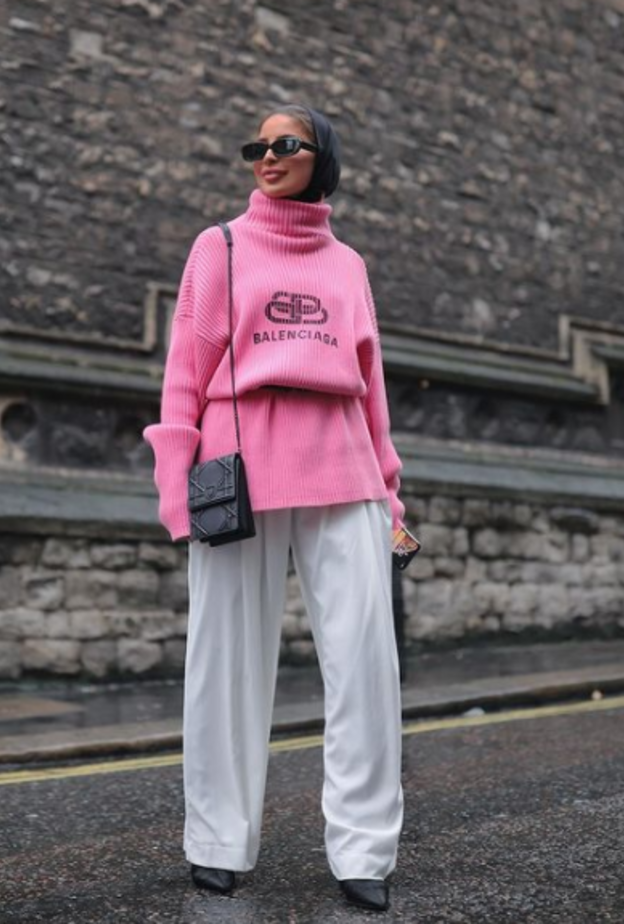 تنسيق البنطلون الابيض للمحجبات لمختلف المناسبات 