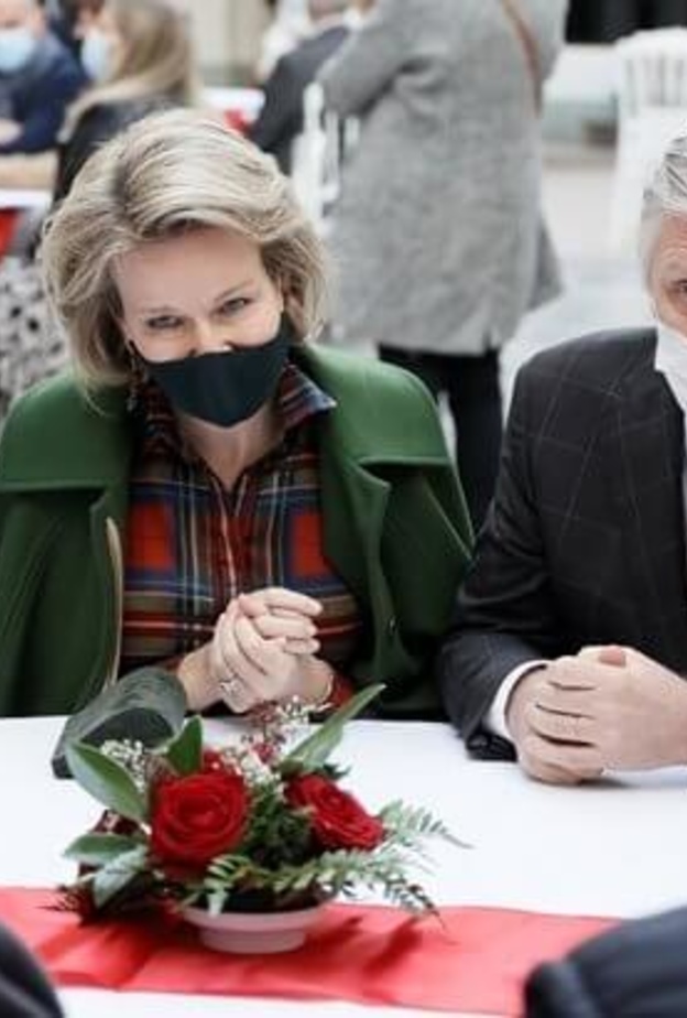 ملك وملكة بلجيكا في فعالية احتفالية بمناسبة موسم الأعياد