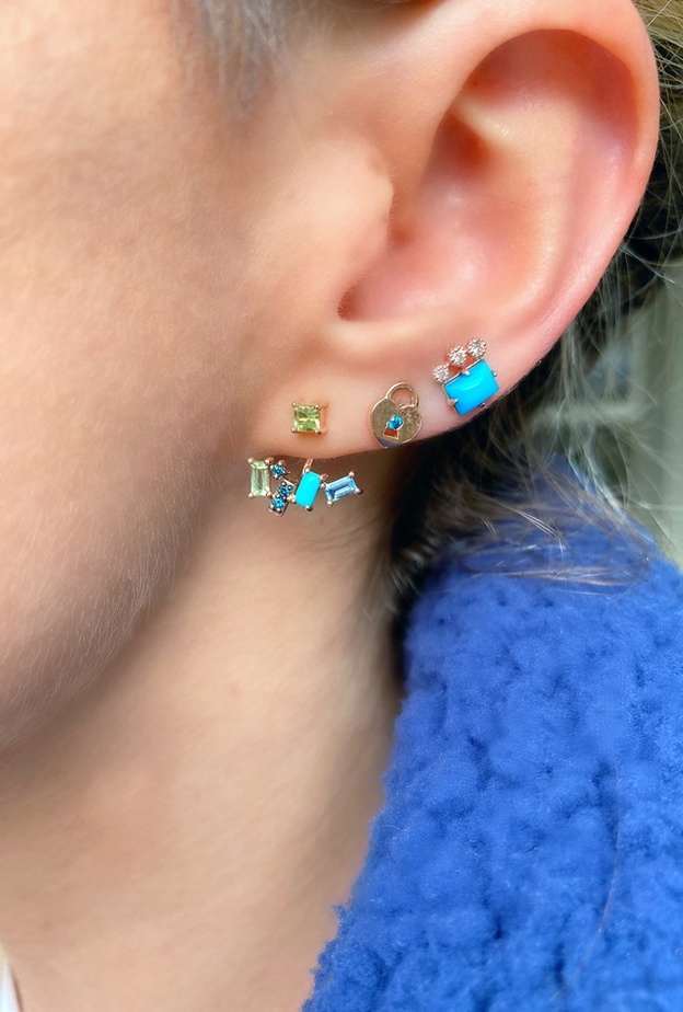 أجمل تصاميم أقراط Ear Jackets الملونة (1)