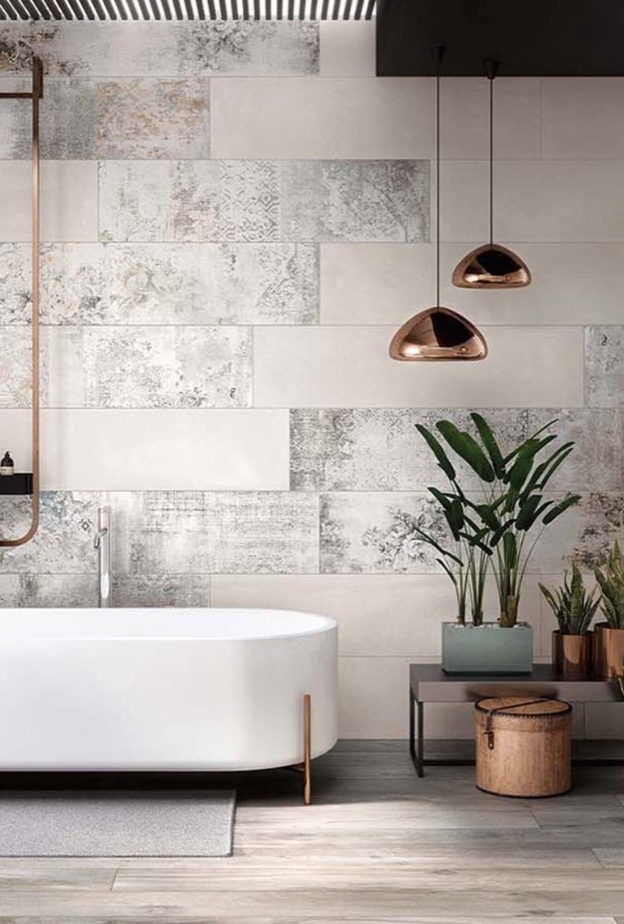 أحواض النباتات لديكورات الحمامات