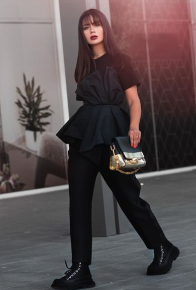 أجمل تنسيقات أزياء باللون الاسود مستوحاة من ديما الاسدي