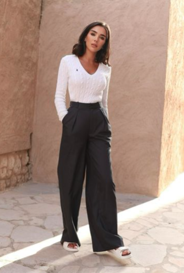 أفكار مميزة لتنسيق السروال الواسع من وحي اطلالات الفاشينيستا 