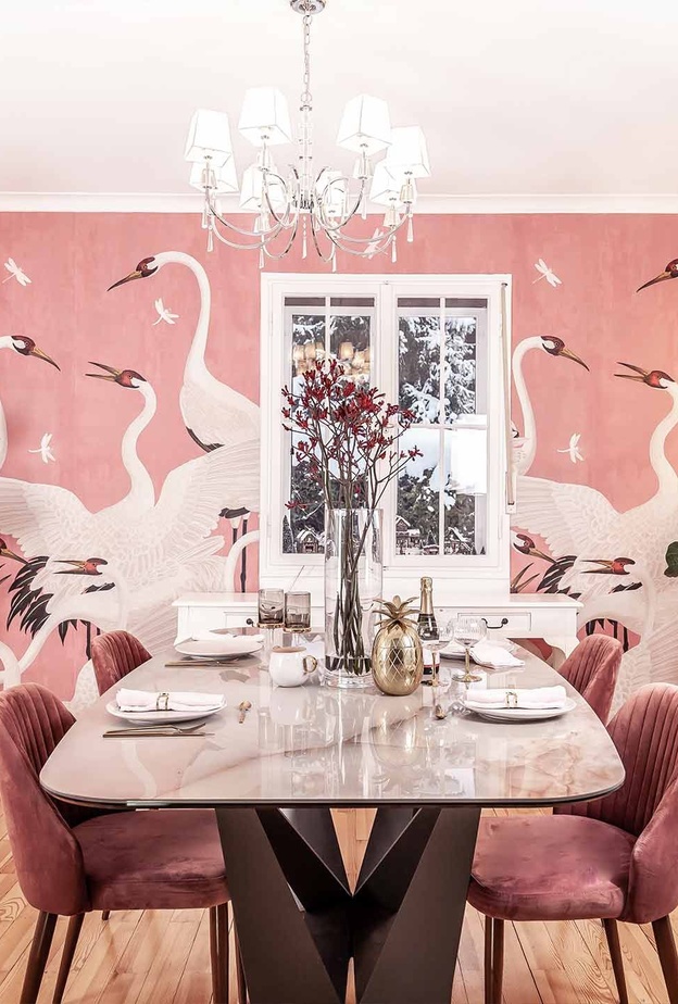 ورق جدران مميز لغرف طعام أنيقة