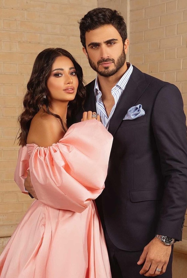 رحمة رياض تحتفل بعيد ميلاد خطيبها