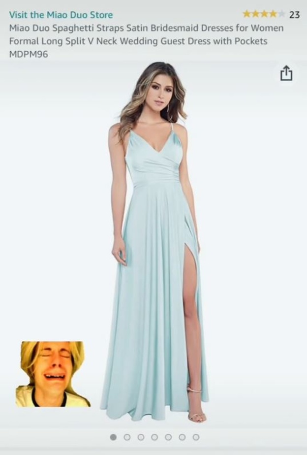 خيبة أمل عروس في فستان وصيفة الشرف