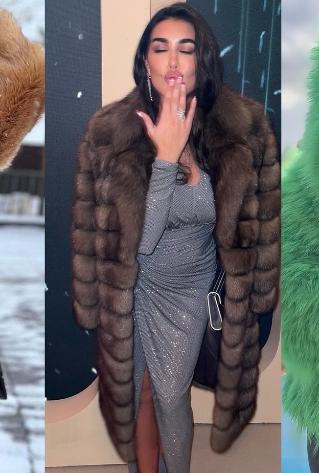 النجمات باطلالات من الفرو