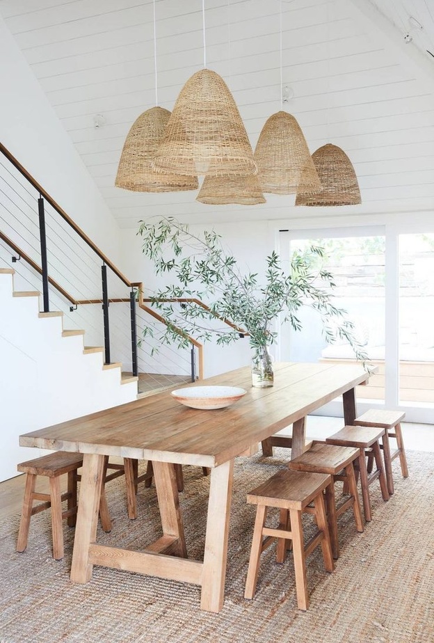 ثريات من القش الطبيعي