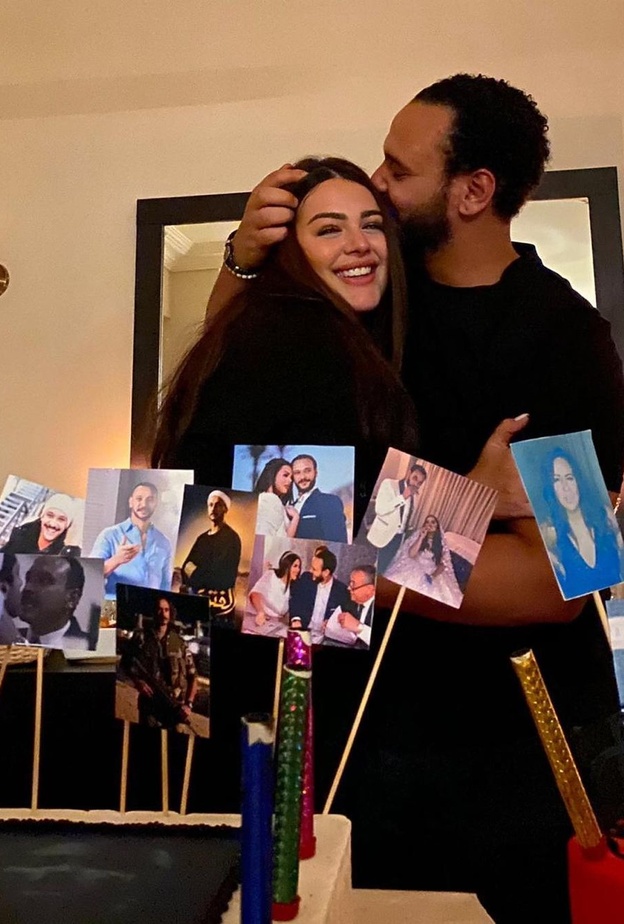 جانب من احتفال الممثل أحمد خالد صالح مع هنادي مهنا- انستغرام الفنان