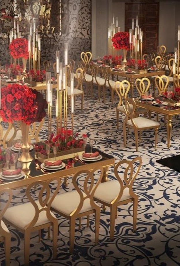 ديكورات حفلات زفاف مميزة بالزهور الحمراء لعروس يوم الحب 2022 باللون الاحمر من تنفيذ Jam Wedding Planner   (1)