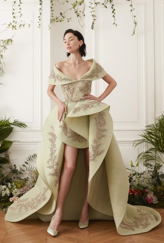 فساتين خطوبة مع أكمام منسدلة@saiidkobeisy