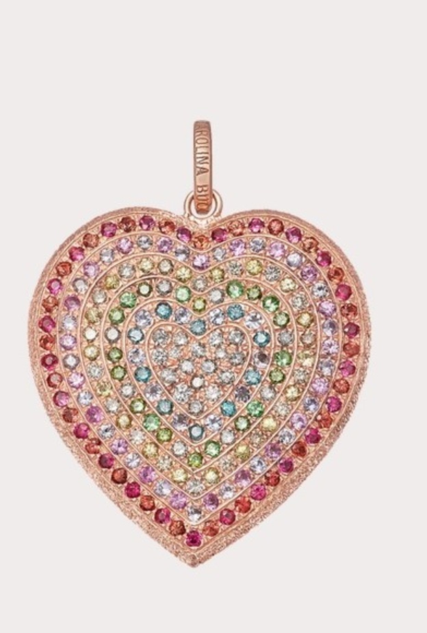 قلادة ماس Rainbow Pavé Cuore من Carolina Bucci