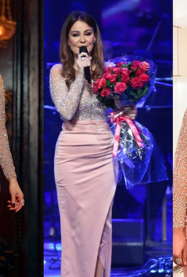 النجمات بفستان من تصميم يوسف الجسمي