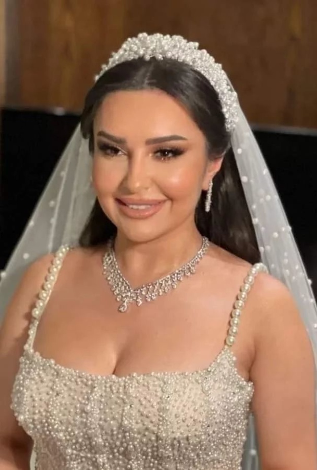 تفاصيل الإطلالة الجمالية لـ شهد برمدا في حفل زفافها 