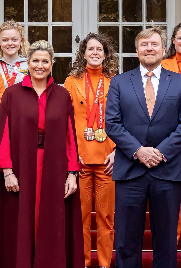 ملك وملكة هولندا يستقبلان الفائزين بميداليات دورة الألعاب الأولمبية الشتوية في بكين 2022