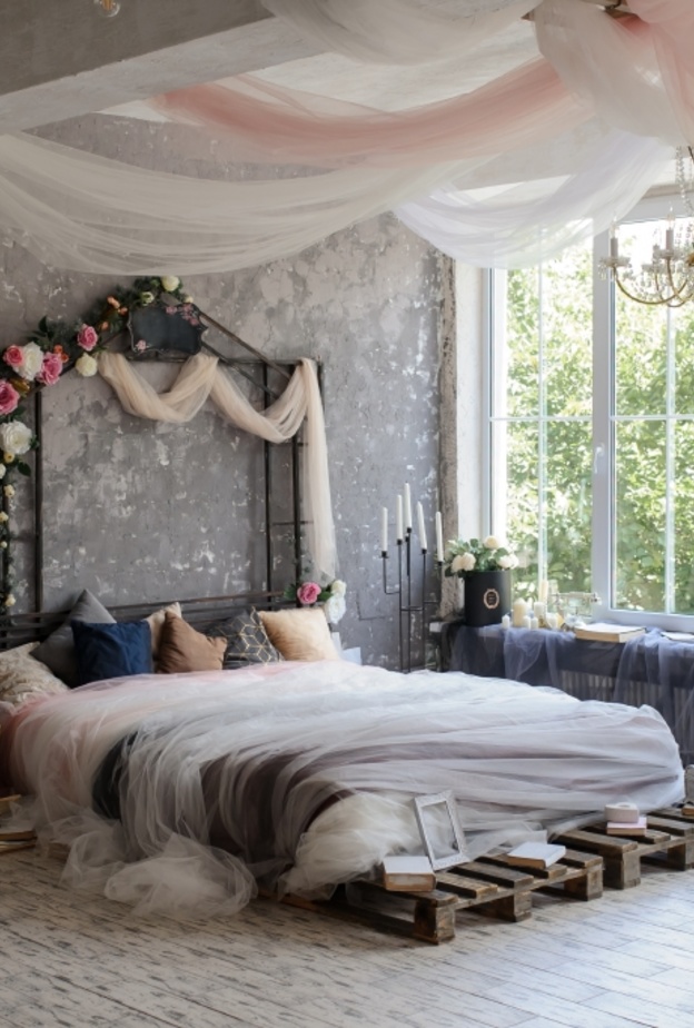 الورود لديكورات غرف نوم طبيعية