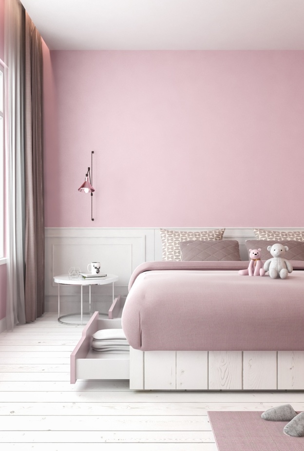 أجمل ديكورات غرف نوم بألوان وردية حالمة 2022