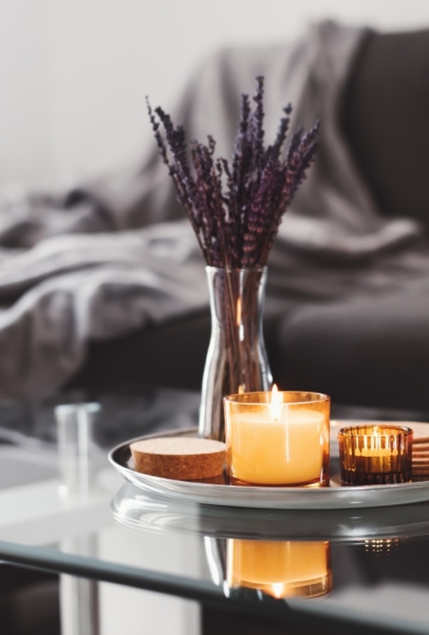 الشموع العطرية لديكووات غرف معيشة مريحة