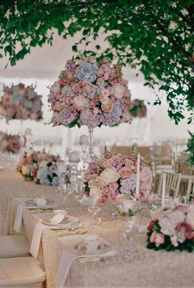 ثيم زفاف مميز بنعومة ألوان الباستيل لعروس الربيع