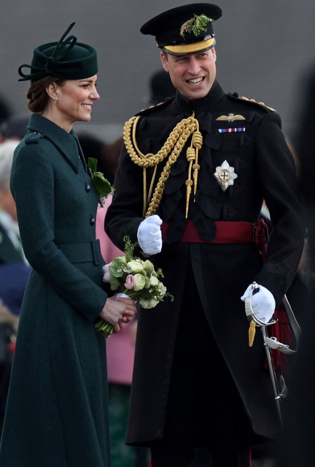 الأمير ويليام وكيت ميدلتون يحضران موكب يوم القديس باتريك 