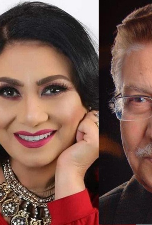 سلوى عثمان ووالدها عثمان محمد علي