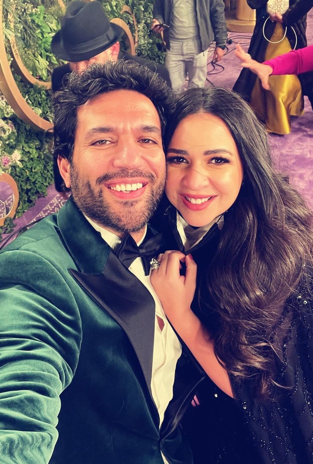 حسن الرداد يحتفل بعيد ميلاد آيمي سمير غانم بعد أحزانها