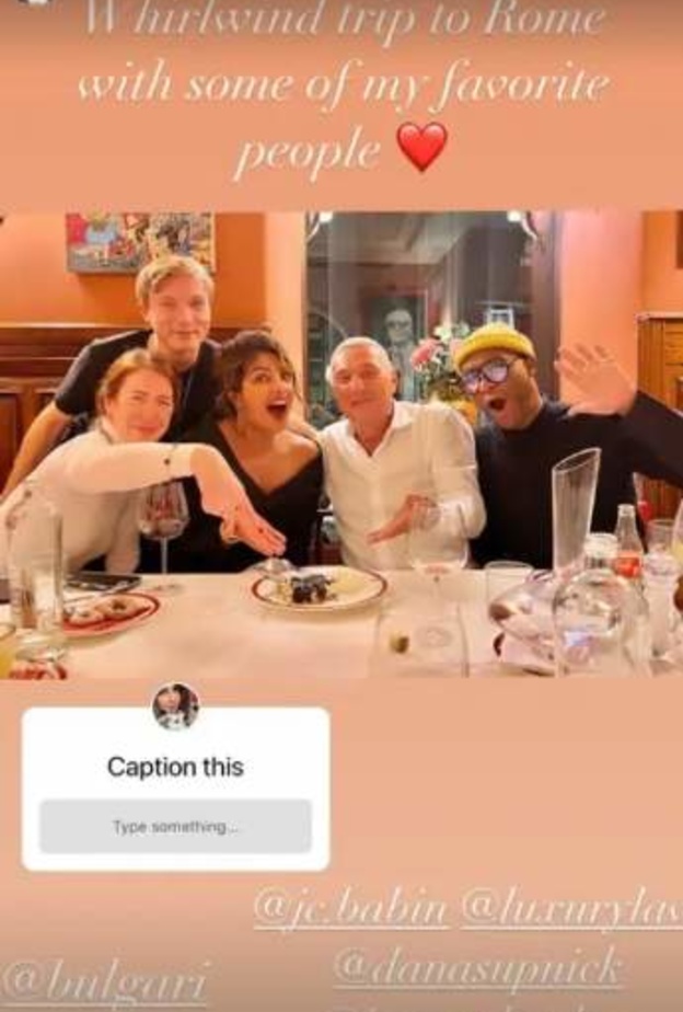 بريانكا تشوبرا تبدأ "مشروع مميز" في روما