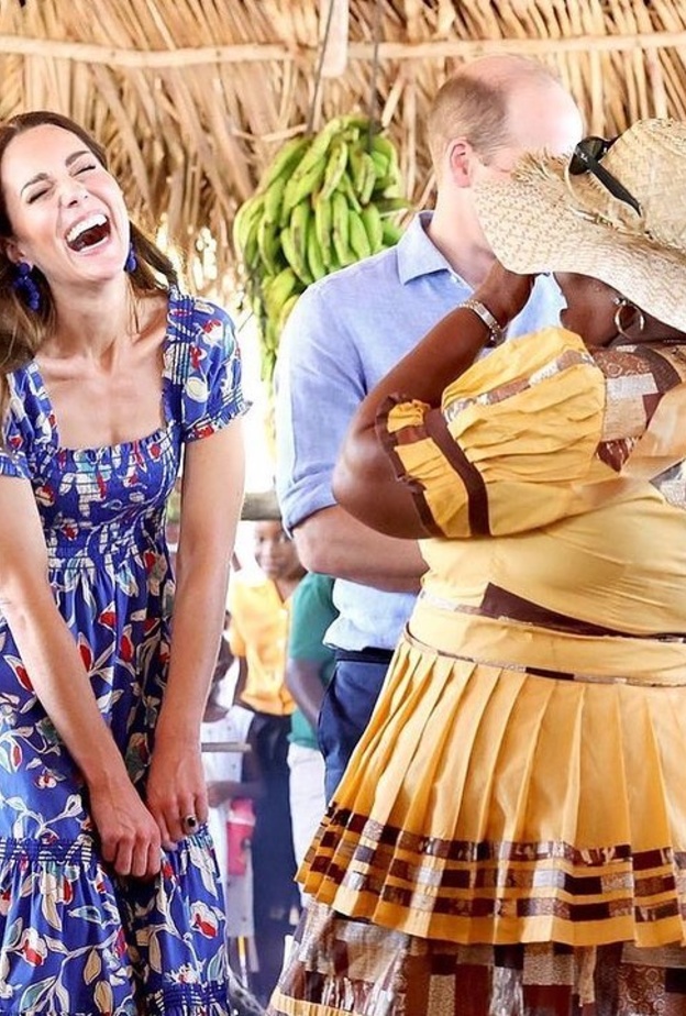 وليام وكيت يستعرضان مهارتهما في الرقص في زيارة لمزرعة محلية في بيليز