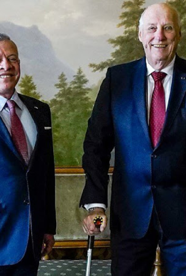 ملك وملكة النرويج يستضيفان حفل غداء رسمي للملك عبد الله ملك الأردن