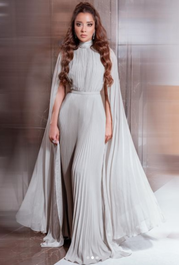 أزياء سهرة محتشمة لمناسبات العيد من بلقيس فتحي 