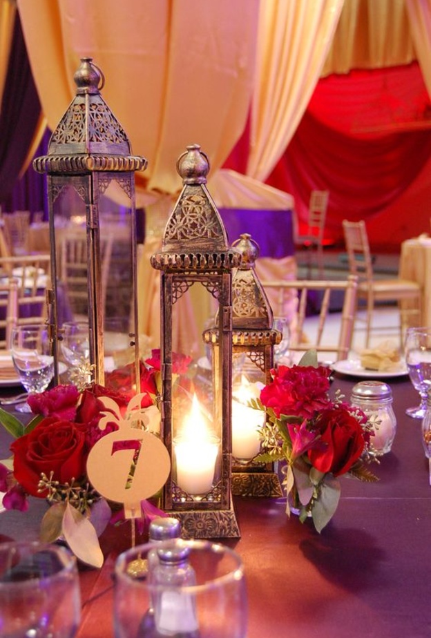 افكار لوضع الفوانيس في الزفاف 