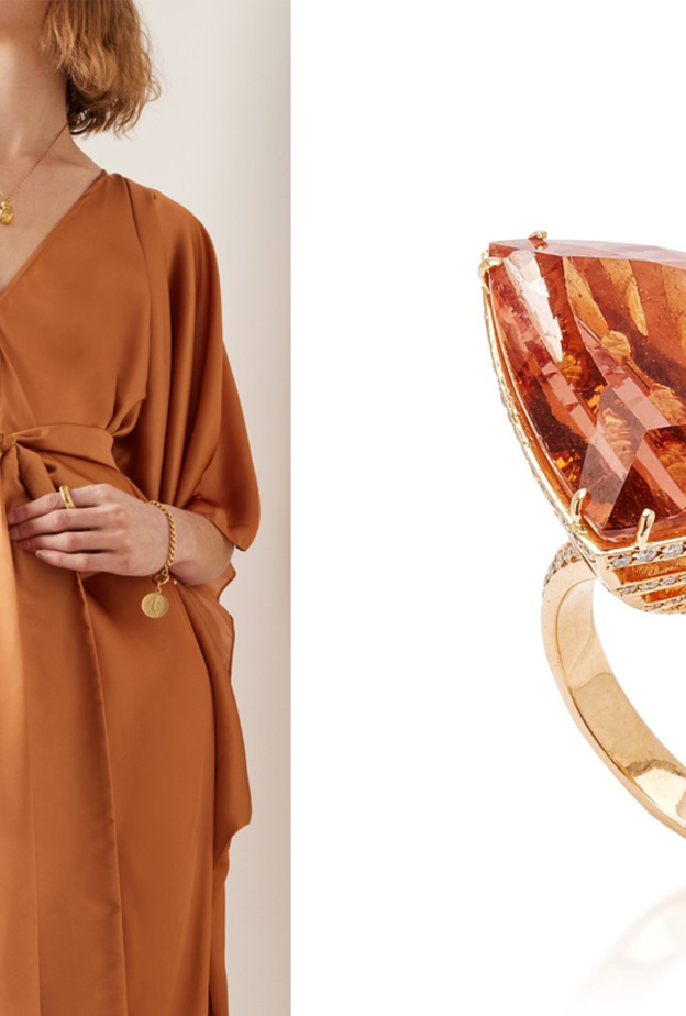 خاتم من كارما الخليل  Karma el Khalil وقفطان من Andres Otalora