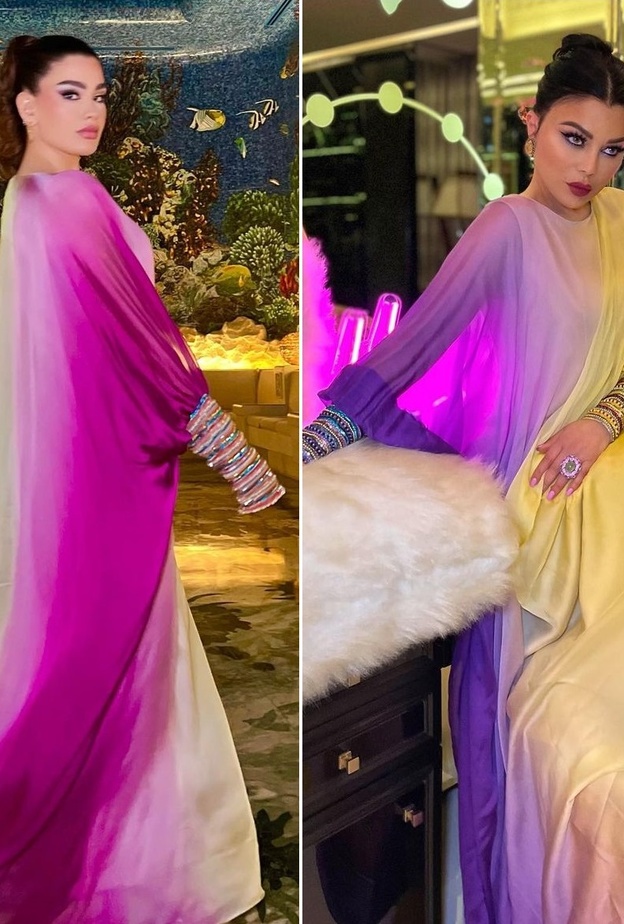 صور إطلالة رمضانية مميزة تجمع هيفاء وهبي وروان بن حسين من بدت أجمل