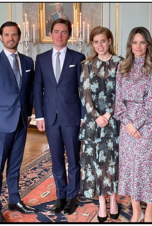 الأميرة بياتريس وزوجها ينفذان أول ارتباط ملكي لهما في السويد