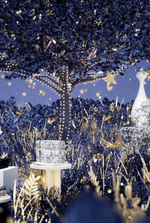 مساحة Dior X Emperia ضمت الزهور والأشجار وسط خلفية لن تكون ممكنة في العالم الحقيقي