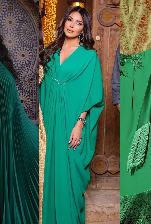 اطلالات النجمات بالاخضر في رمضان 