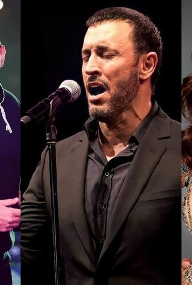 كاظم الساهر وأنغام وعمرو دياب