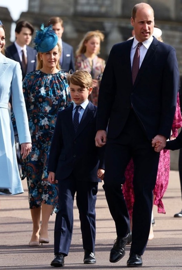 العائلة المالكة البريطانية تحضر قداس يوم عيد الفصح في غياب الملكة