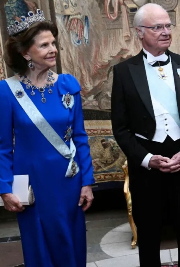 ملك وملكة السويد يستضيفان حفل العشاء الرسمي السنوي