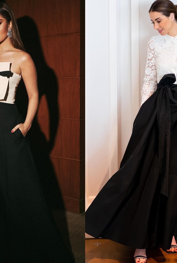 بلقيس وأنابيلا هلال تتألقان بالأسود والأبيض